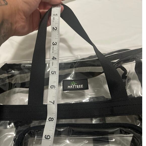 MAYTREE Clear Bag for Stadium Events Tote Bag with Reinforced Straps - Picture 6 of 7